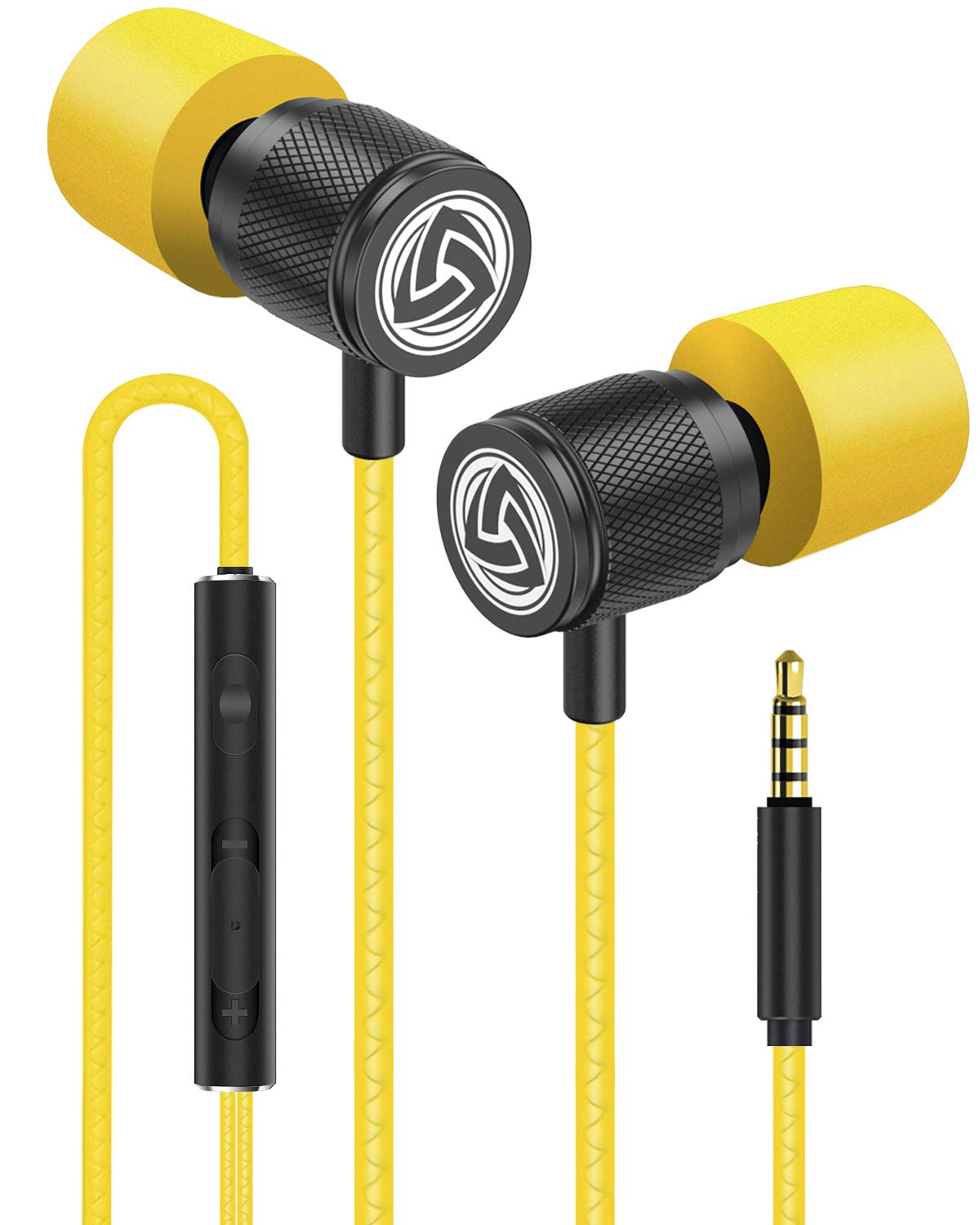 LUDOS Ultra Wired Earbuds in-Ear Headphones, 5 Years Warranty, Earphones with Microphone, Noise Isolating Ear Buds, Memory Foam for iPhone, Samsung…
