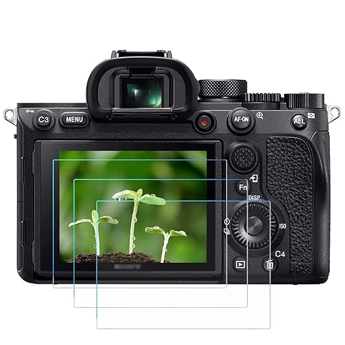 FANZR A7RIV Tempered Glass Screen Protector Compatible for Sony A7RIV A7RIII A7RII A7III RX100 Camera, 0.3mm 9H Hardness Anti-Fingerprint (3 Pack)