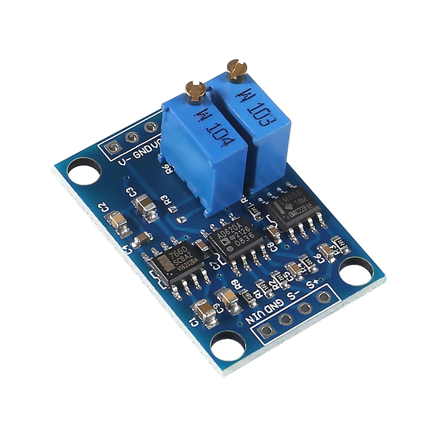 QCCAN 2PCS AD620 Voltage Amplifier Module, Microvolt MV Voltage Amplifier Signal Instrumentation Module Board 3-12V DC