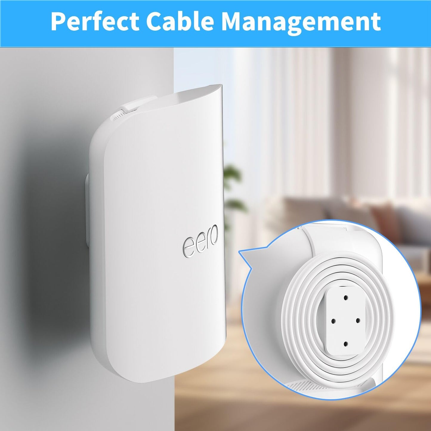 eero Max 7 Wall Mount Bracket, Router Holder for eero Max 7 Tri-Band Mesh WiFi System, Hidden Cable Management - Save Space(2 Pack)