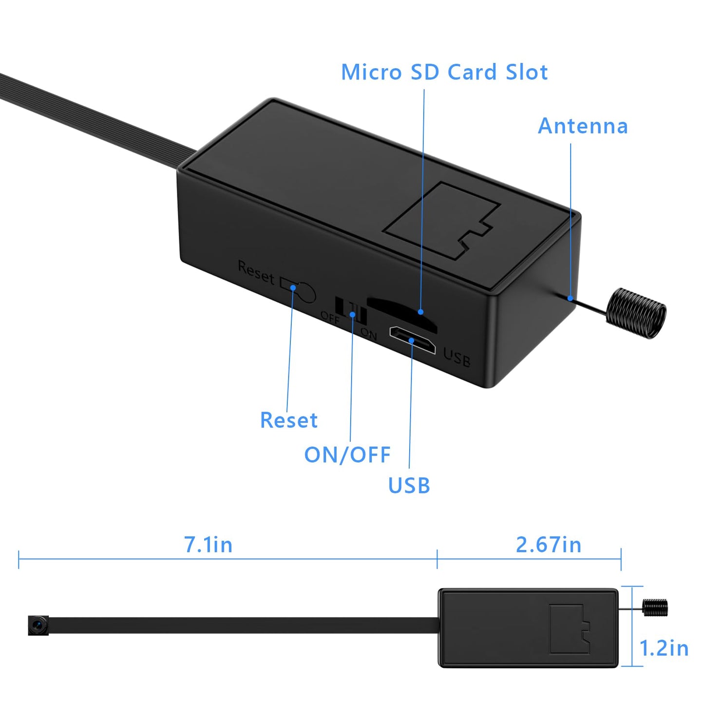 DuboCam Mini Camera DIY Module - Full HD 1080P Tiny Video Cameras - Small Security Cam for Home & Nanny Use - No WiFi Needed