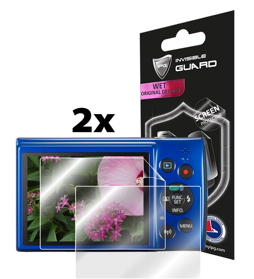 IPG for Canon PowerShot ELPH 190 is Digital Camera Screen Protector (2 Units) Invisible Screen Guard - HD Quality/Self-Healing/Bubble -Free