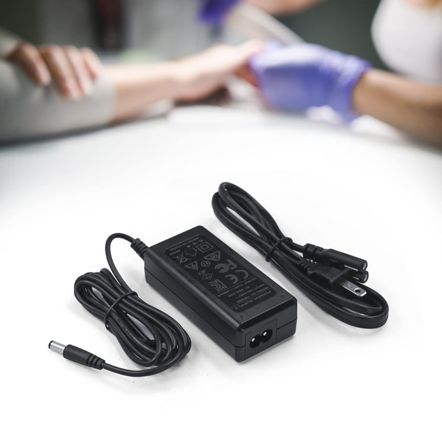 Power Adapter, 12.6V AC Adaptor Power Supply US Plug Power Converter for MINI LOP 64W Cordless UV LED Gel Nail Lamp