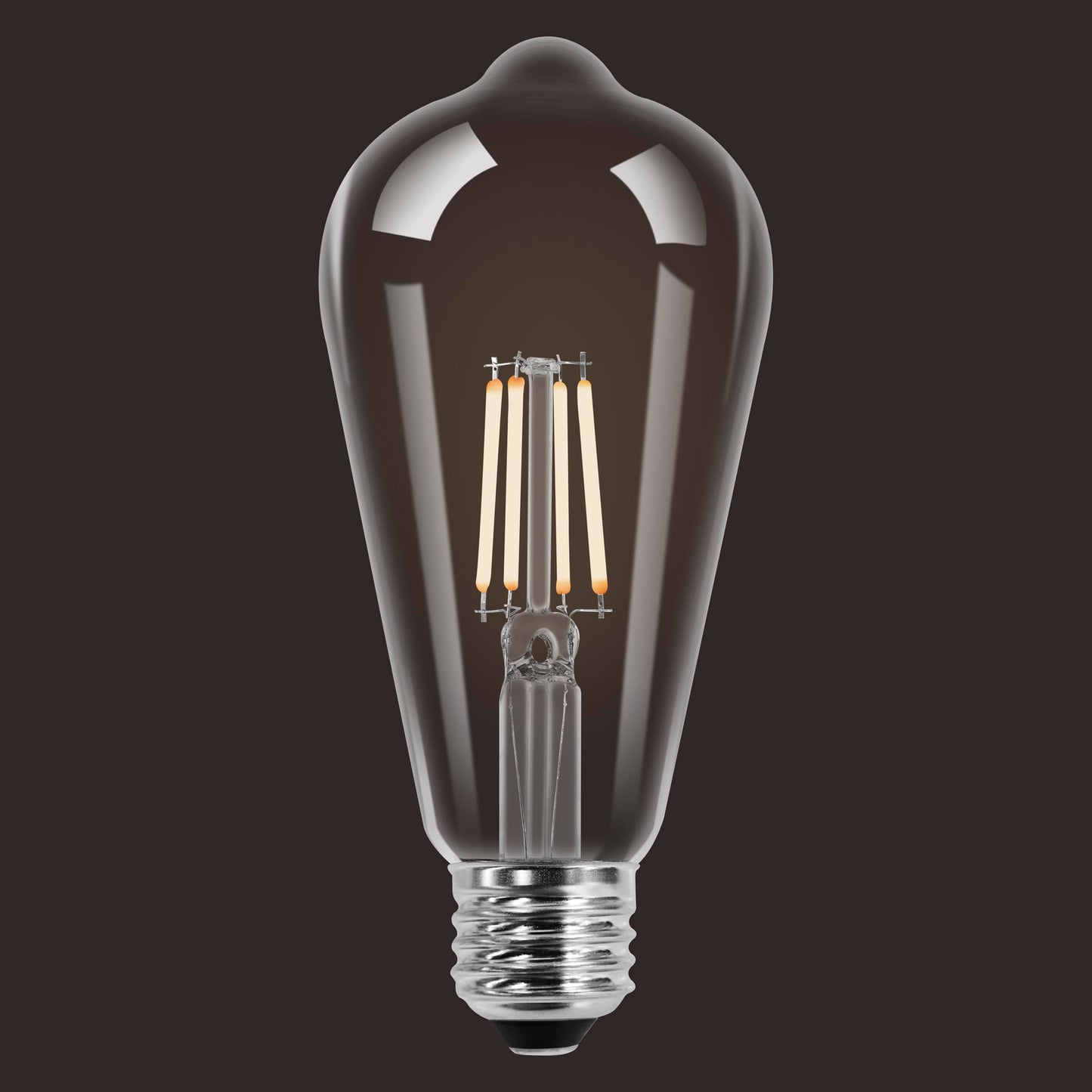 Sylvania ST19 Clear LED White Filament Bulb, 13W, Dimmable, 1500 LMS, Medium Base, 5000K, Daylight - 2 Pack (42251)