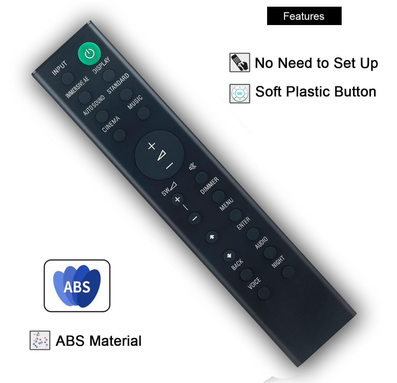 Replacement Remote Control for Sony Soundbar HTG700 HT-G700 SA-G700 SA-WG700 SAG700 SAWG700