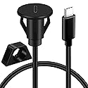 BATIGE Small Type C 3.0 Car Flush Mount Cable USB C 3.0 Panel Mount Male to Female Extension Cable for Car Truck Boat Motorcycle Dashboard 3ft