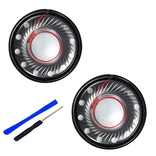 Headphone Speaker Replacement for Sony WH-1000XM4 XM3 XM2 Beats Studio3 Bose QC35 QC25 AKG, 40mm 32ohm Blown Speaker Crackling Distorted Fix, 2-Pack