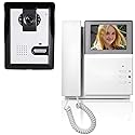 AMOCAM Video Door Phone System, 4.3 Inches Clear LCD Monitor Wired Video Intercom Doorbell Kits, IR Night Vision Outdoor Camera Door Intercom