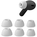 Geiomoo Silicone Ear Tips for JBL Vibe Beam 2 EarTips, JBL Vibe Beam Ear Tips, Replacement Eartips Earbuds Earpads (White, L/M/S)