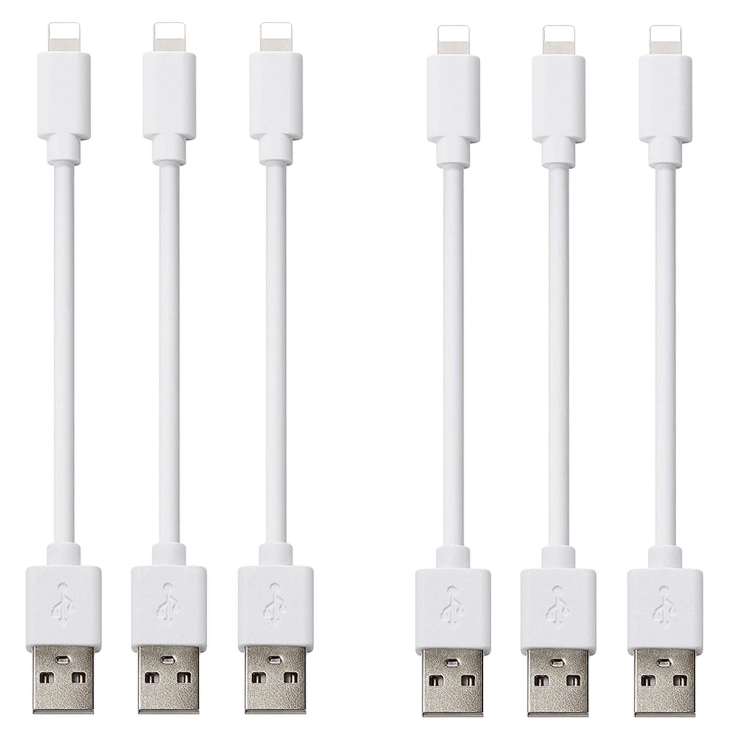 Short Phone Charger Cable (6 Pack 1 FT Cord) Compatible with Cellphone, All USB Charging Station, CLZHome Fast Charge & Sync Data Cables for Phone 11…