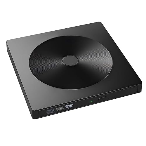 LpartsXpert CD/DVD External Drive USB 3.0 & Type-C Portable External CD/DVD Burner for Mainstream Computer Systems Such As Windows 11/10/8/7 /