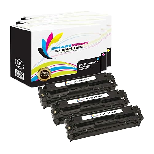 Smart Print Supplies Compatible 125A Toner Cartridge Replacement for HP LaserJet CP1215 CP1515 CP1518, CM1312 Printers (CB541A Cyan, CB543A Magenta