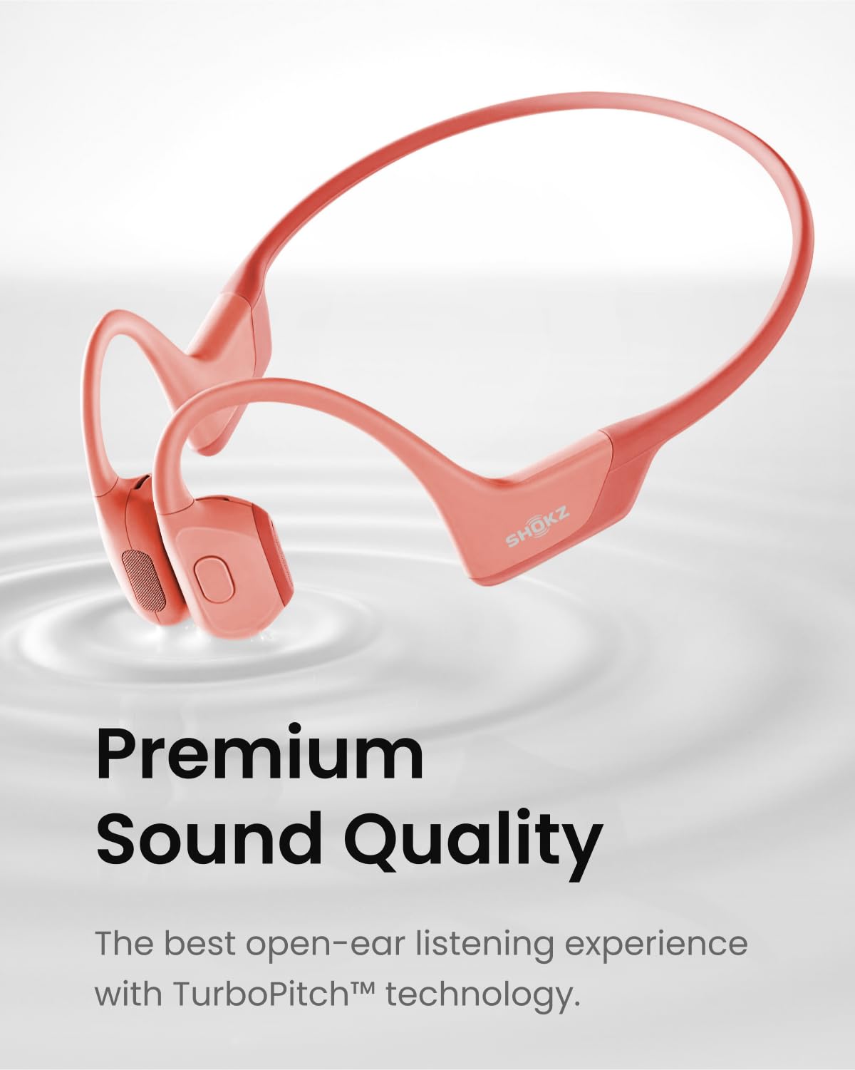 SHOKZ OpenRun Pro - Open-Ear Bluetooth Bone Conduction Sport Headphones (Renewed)
