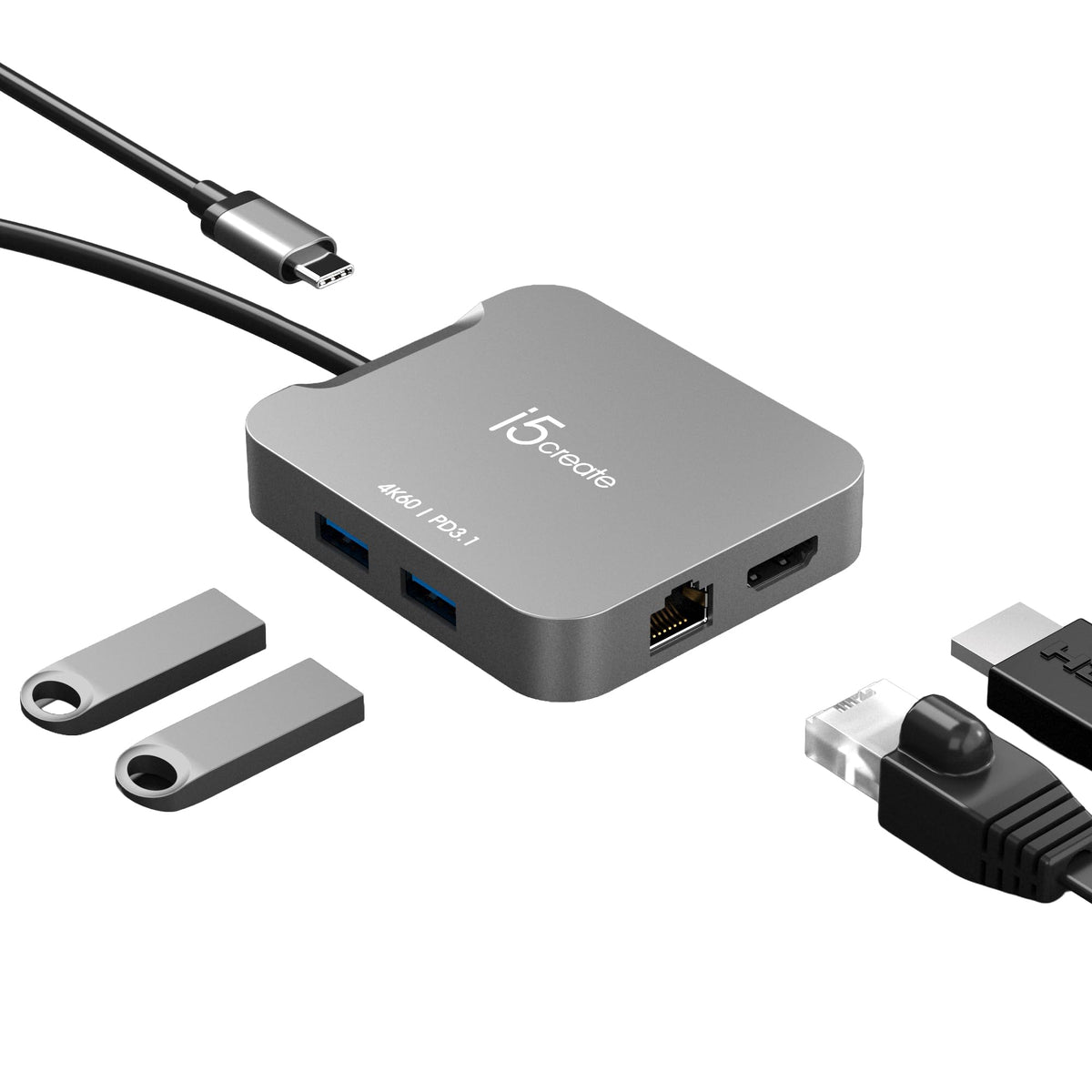 j5create 4K60 Elite USB-C Travel Adapter (JCD3191)
