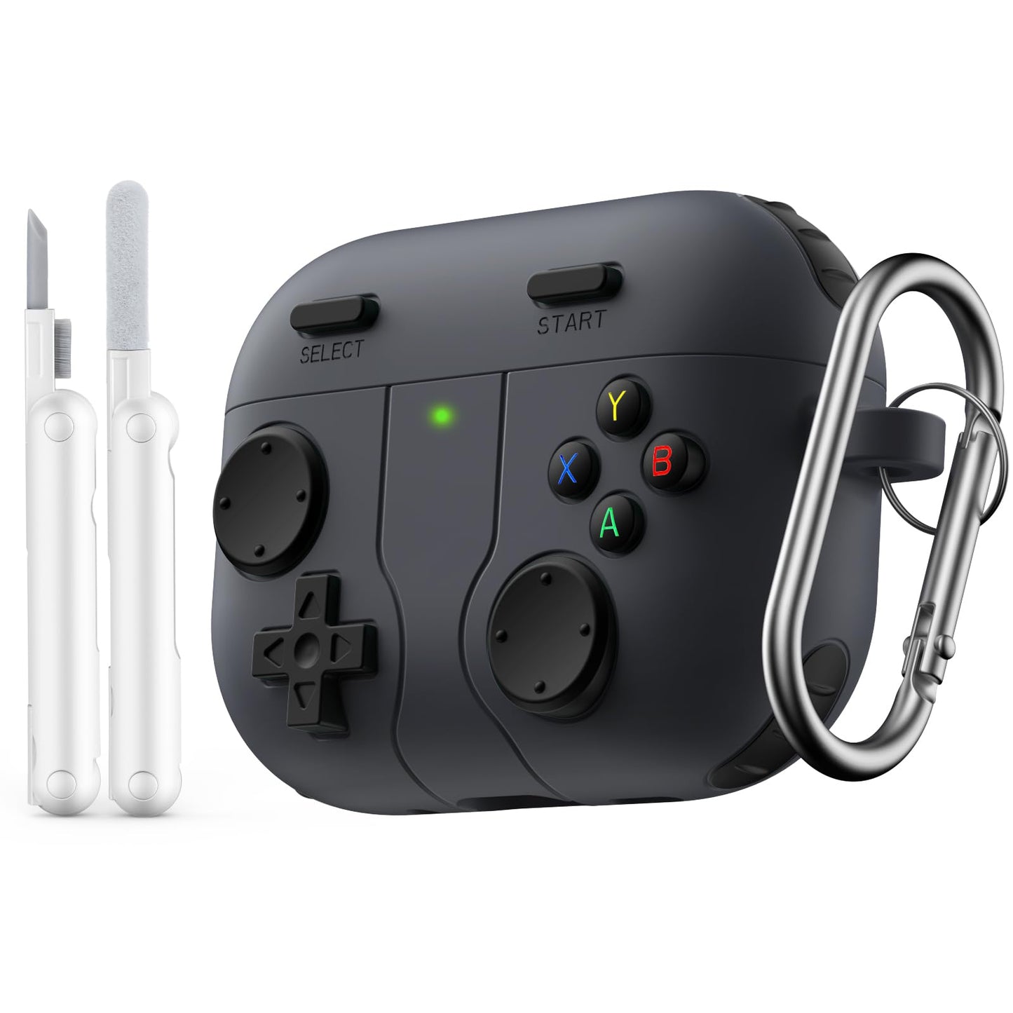 MoKo Game Case for AirPods Pro 3 2025 Cover with Cleaner Kit Portable Keychain, Compatible with Apple AirPods Pro 3rd Generation Case, AirPod Pro3