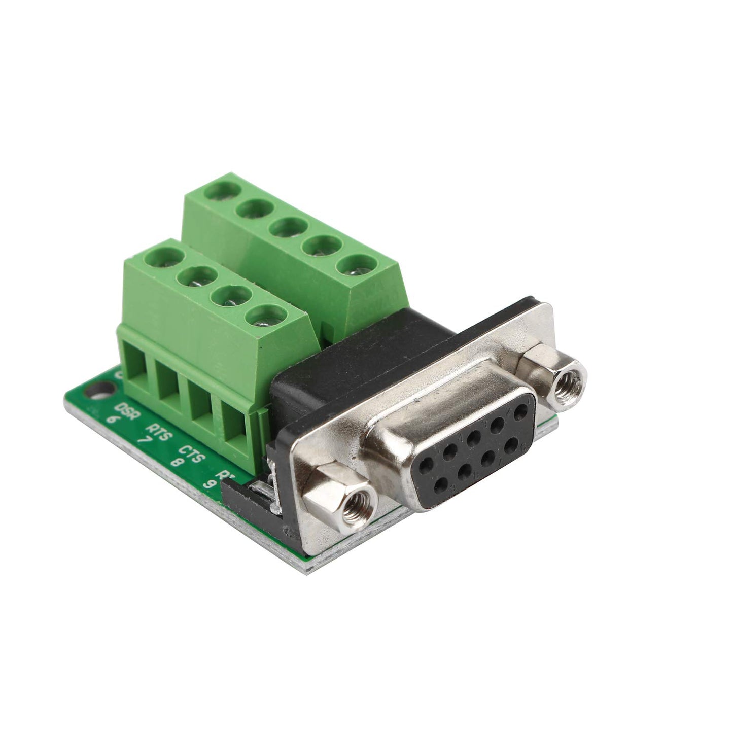 Futheda DB9 Male and DB9 Female D-SUB Breakout Board Adapter Plate 9 Pin Connector RS232 Serial to Terminal Board Signal Module Solder-Free with Nut