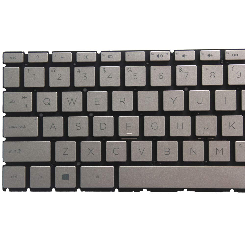 New Laptop Replacement Keyboard Fit HP Pavilion 14-CE 14-CE0064ST 14-CE0068ST 14-CE0008CA US Layout (Golden No Backlight)