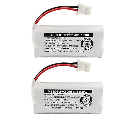 Kastar 2-Pack Battery Replacement for Vtech BT162342 BT-162342 BT1623421 BT-1623421 BT166342 BT-166342 BT262342 BT-262342 BT266342 BT-266342 BT183342