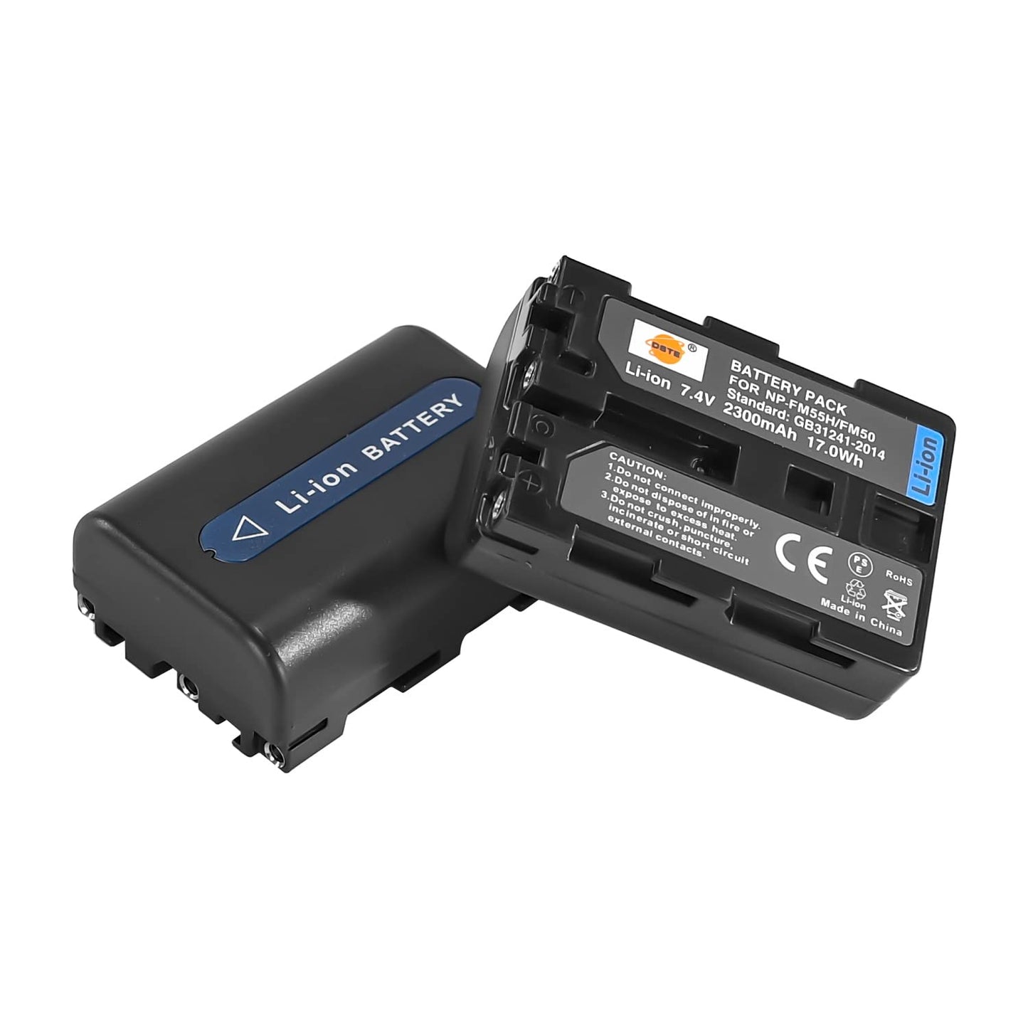 DSTE 2pcs NP-FM50 + Dual LCD Battery Charger Compatible with Sony HDR-HC1 CCD-FRV138 DCR-TRV280 DCR-PC DCR-TRV GV HVL Series Camera and NP-FM30