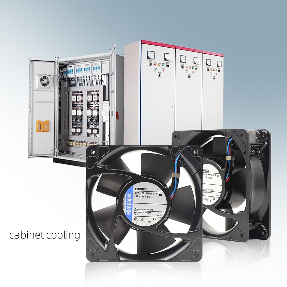 for ebmpapst Fan 4184NXH DC 24V 11W 0.46A 12038 120 * 120 * 38mm Ball Bearing Micro Cabinet Inverter Axial Flow Cooling Fan for Chassis Cabinet