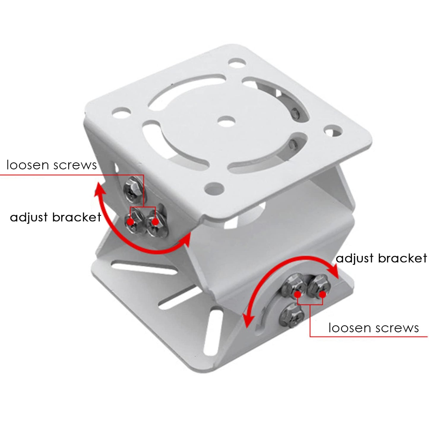 WiTi Universal Joint Mount for Security Camera, 3-Axis Bracket Adjustable Solid Metal Base,Connector Suitable for CCTV Cameras Installation Indoor