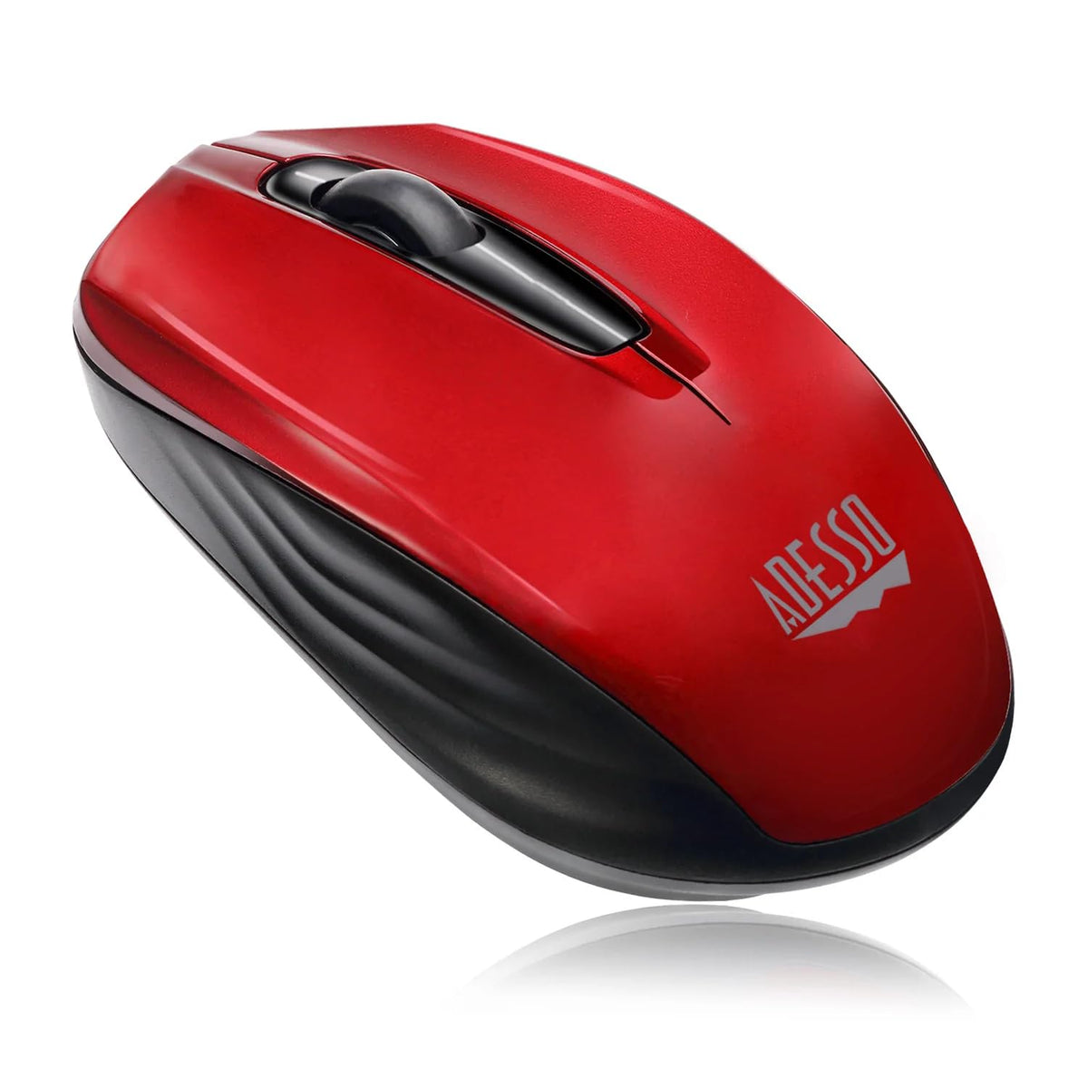 Adesso iMouse S50 Wireless Mini Mouse, 24GHz RF Technology, Red