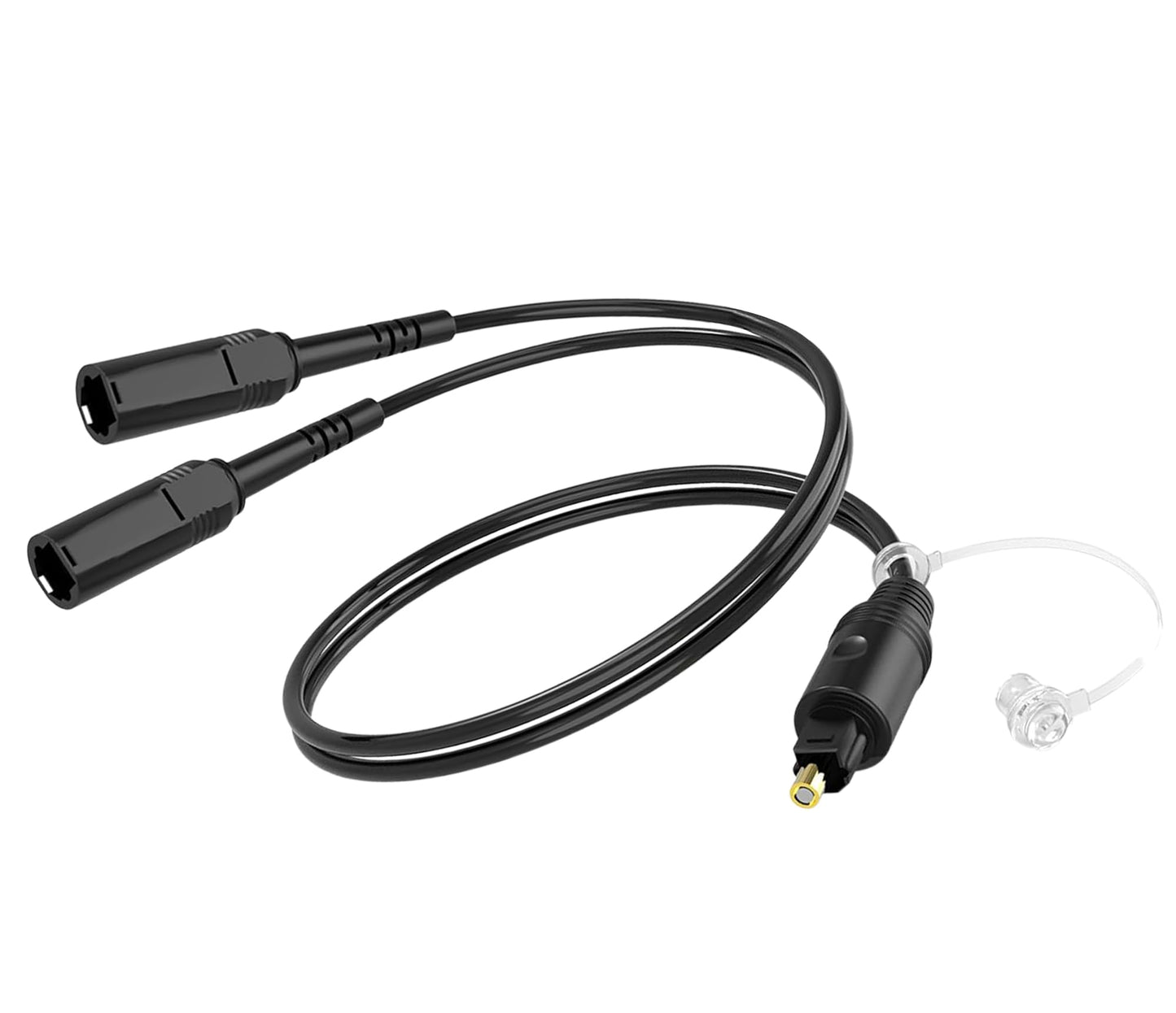 ZMMFTFLY Digital Audio Cable, 1 Male Input and 2 Female outputs, 1 Foot, Digital Optical Audio Cable, Suitable for Home theaters and televisions.