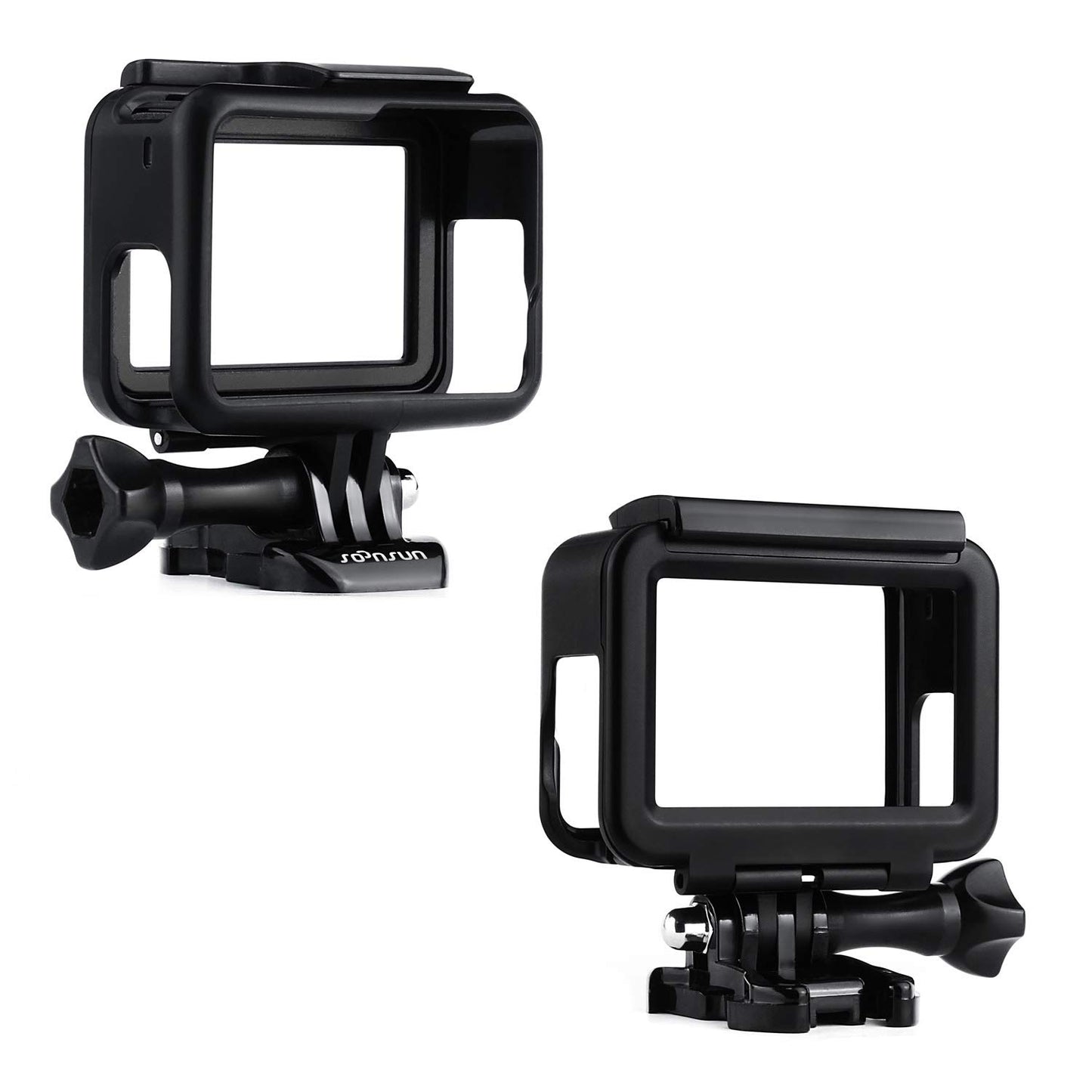SOONSUN Frame Mount Housing Case for GoPro Hero 5/6/7 Black, Hero 7 Silver/White, Hero (2018) Camera - Protective Cage with Quick Release Buckle