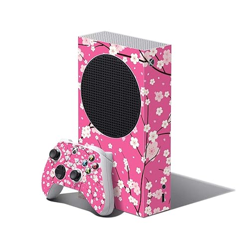 MightySkins Skin Compatible with Xbox Series S Bundle - Sakura Pink | Protective, Durable, and Unique Vinyl Decal wrap Cover | Easy to Apply, Remove