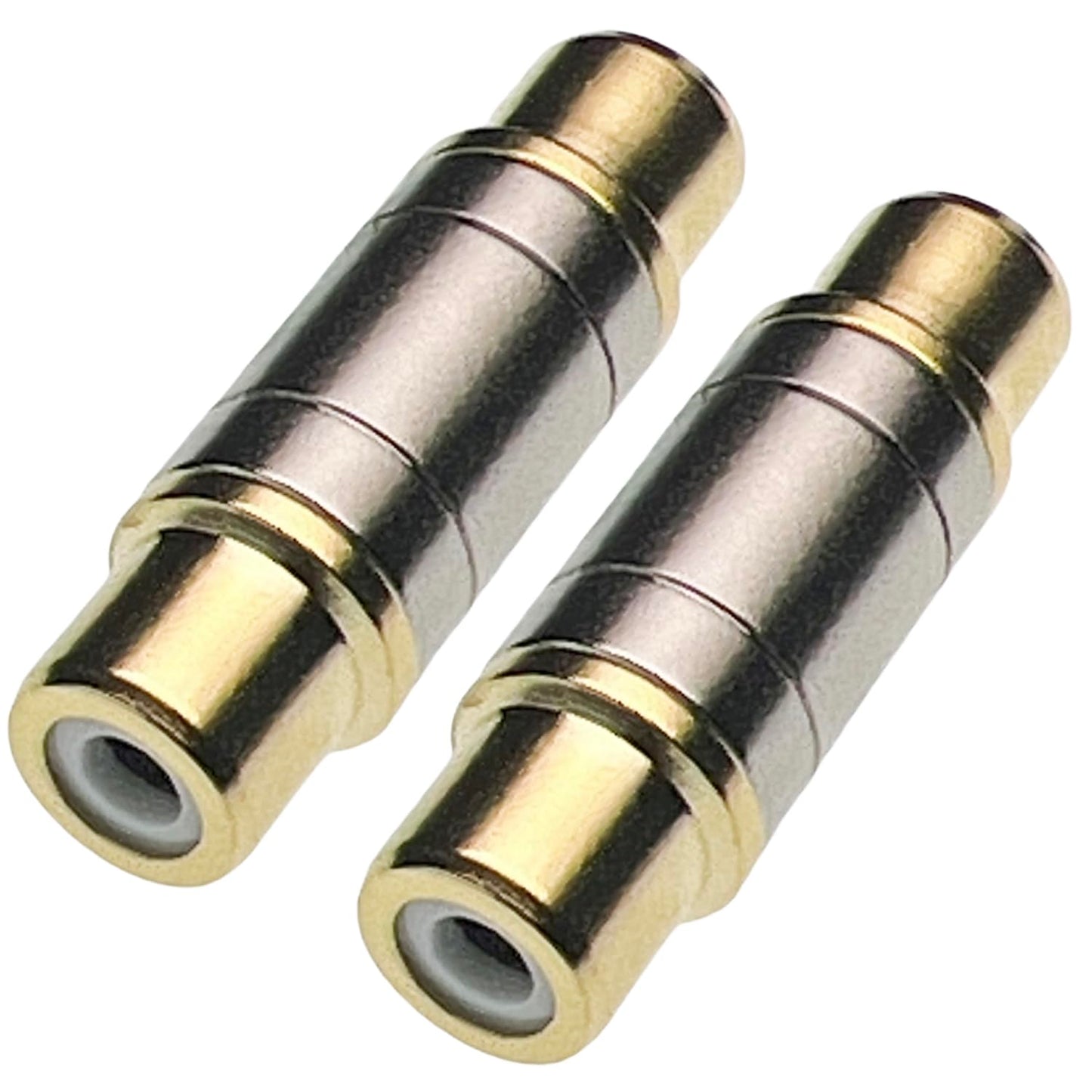 CESS Gold RCA Female to RCA Female Coupler Adapter Connector (2 Pack)