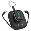 Small Portable Charger 5000mAh,iWatch Wireless Charger Mini Power Bank with Built-in Cable,Travel Keychain Charger for Apple Watch