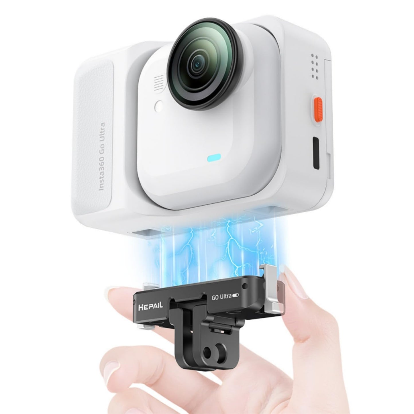 Ferbao Magnetic Quick Release Mount for Insta360 GO Ultra,Aluminum Alloy Camera Stand Base Bracket Adapter for Insta360 GO Ultra Camera