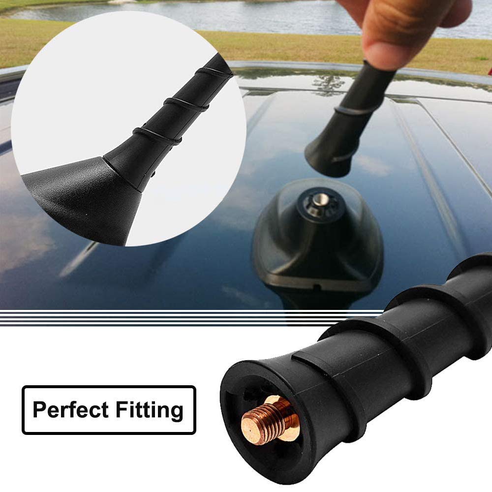 BASIKER 3.2 Inch Antenna for 2011-2025 Jeep Cherokee Grand Cherokee Compass Renegade, Dodge Journey Avenger Durango Dart Chrysler 200, Fiat 500, Car