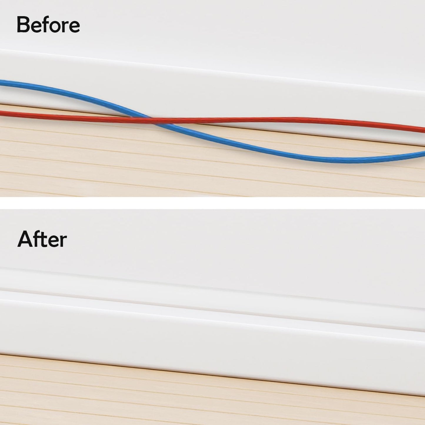 TV Cord Hider - Flexible Wall Cord Cover Low Profile Silicone Cable Raceway Self Adhesive Cut to Size Design for Hiding Wires on Wall Clean Home Setup