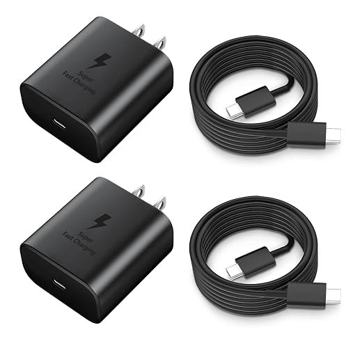 45W USB-C Charger, Super Fast Charger Type C for Sam Sung Galaxy S24 Ultra/S24/S24+/S23 Ultra/S22+/S22 Ultra/S23/S23+/S22 with 5.9FT Cable 2 Pack