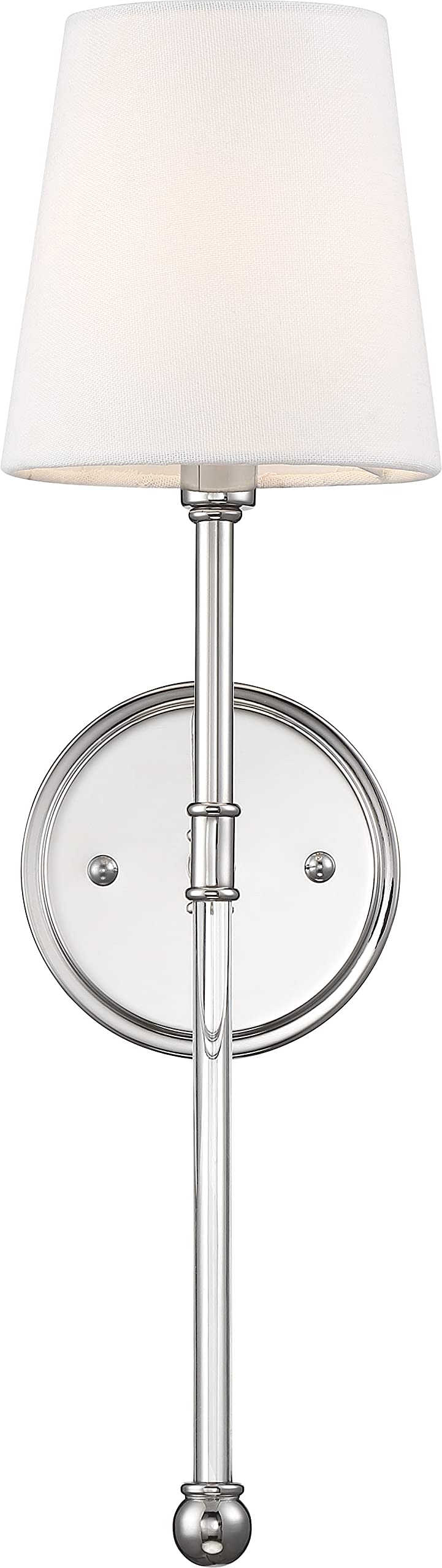 Nuvo 60/6688 Olmsted 1 Light Wall Sconce, Polished Nickel Finish