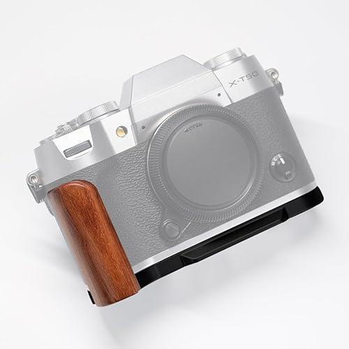 Iborrys L-Shaped Camera Handle ?Compatible with FUJIFILM X-T50 XT50 Camera ?Precious Vintage Solid Wood | Handcrafted by Experienced Artisans (Desert