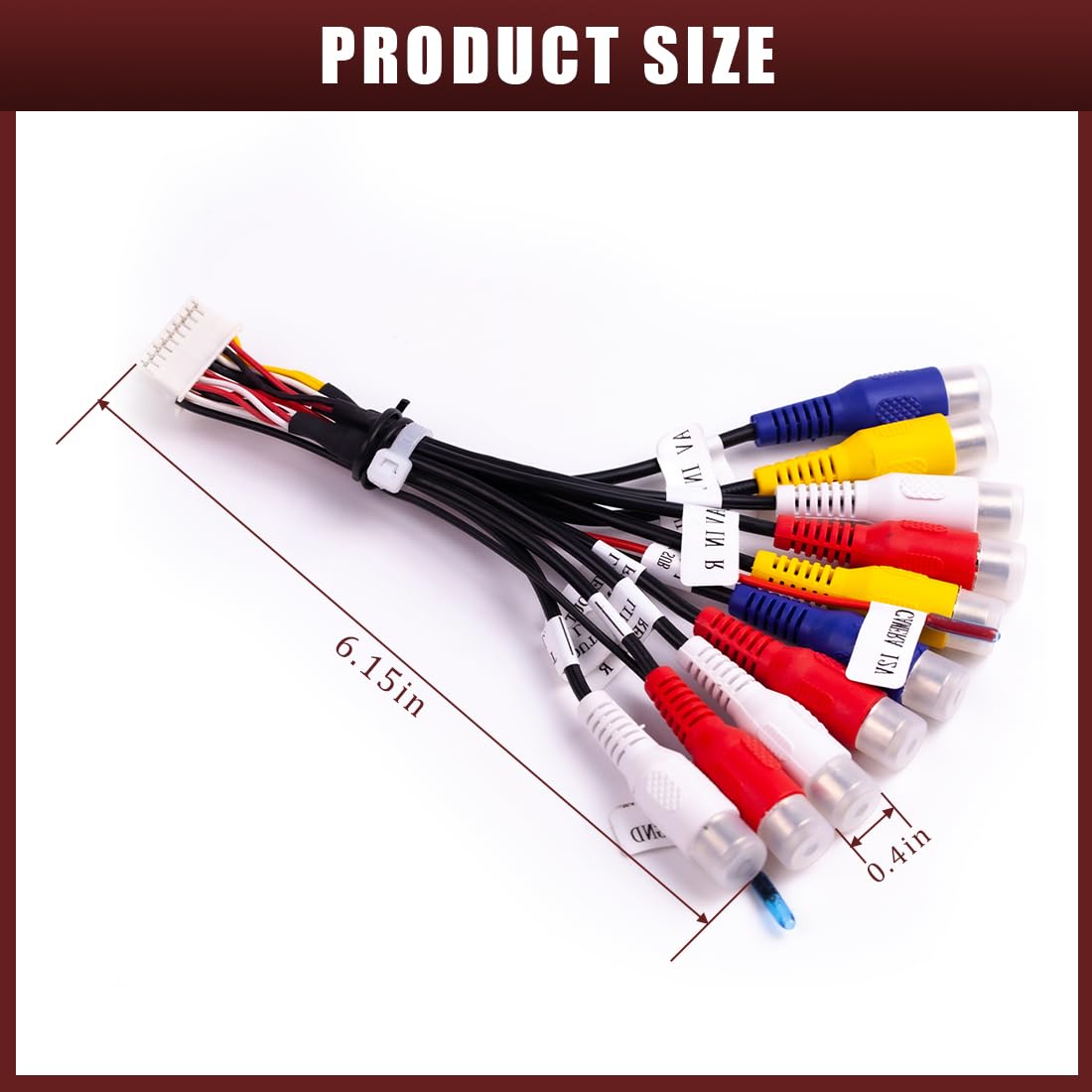 gtpartes Dual XDCPA10BT for Pre-Amp Video AV Input and Output Camera Cable 18 Pin Connector Plug and Play Replacement Connectors