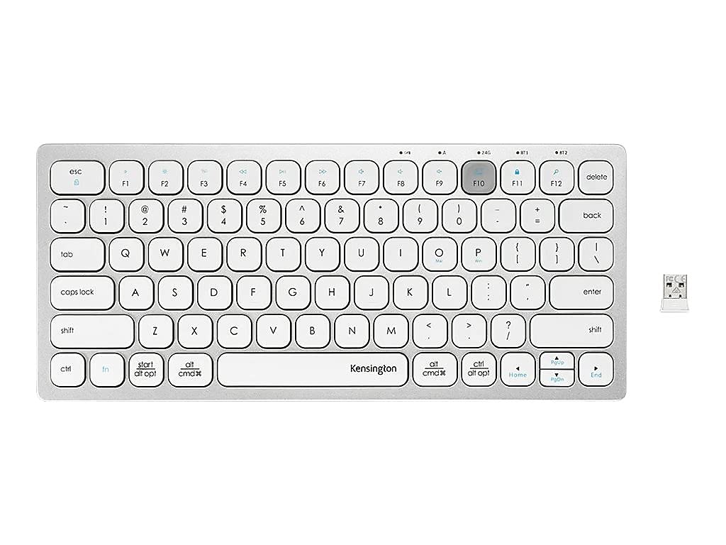 Kensington Multi-Device Dual Wireless Compact Keyboard - Silver (K75504US)