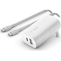 Belkin USB-C Wall Charger 32W with C to C Cable Included, PD & 20W USB-C & 12W USB-A Ports