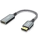 IIABC 4K DisplayPort to HDMI Adapter Cable, Gold-Plated Uni-Directional Display Port DP to HDMI Screen Converter (Male to Female) Compatible
