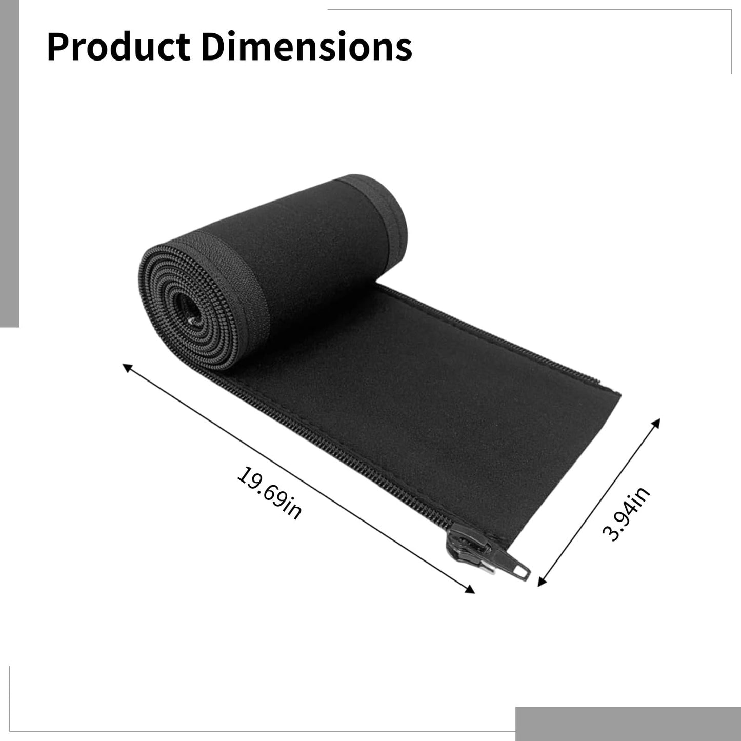 4 PCS Zipper Cable Organizer Sleeves, Cable Management Sleeve for TV and Computer Cords, Black Polyester, Reliable and Easy to Use ?and Effectively