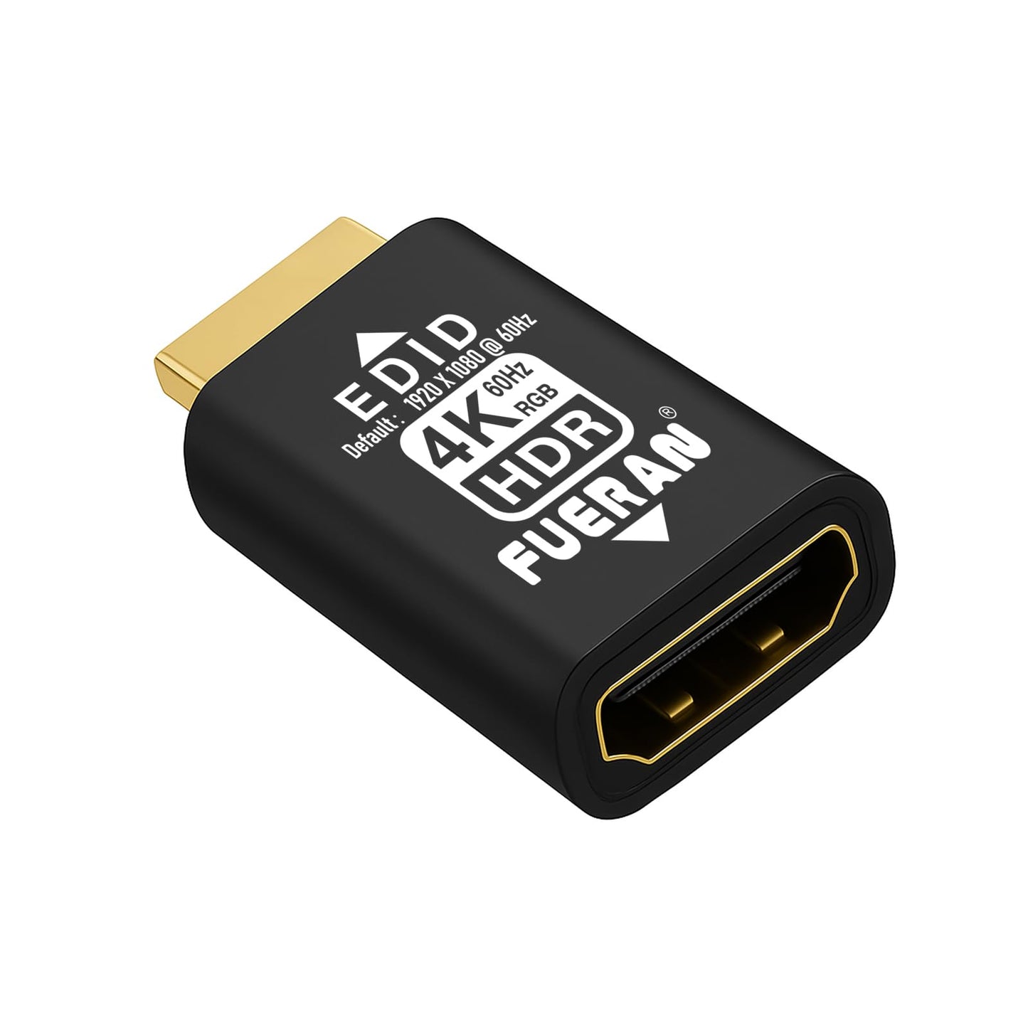 FUERAN HDMI edid Emulator Adapter,4K-HDR(default-1920X1080@60Hz) emulators,Reliable Pass-Through for Video Splitters, Extenders, AV Receivers -Plug