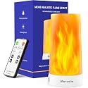 Morsatie Upgraded LED Flame Light with Upside Down Effect, Remote Timer & 4 Modes, Rechargeable Battery Operated Waterproof Flameless Candles