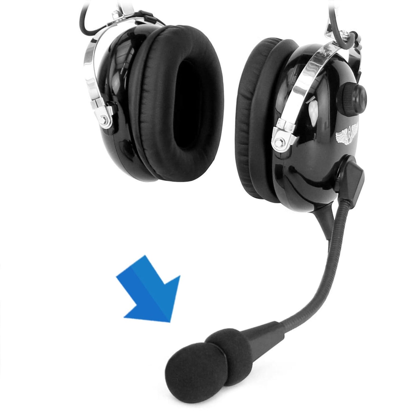 LEFXMOPHY Mic Cover for Rugged Air RA200 RA250 RA900 RA980 RA950 Aviation Pilot Headset Microphone Muff 3-Pack Pop filter Foam