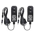 2 Packs AC To DC 12V 1.5A Power Adapter Supply Switching Plug 3.5mm x 1.35mm UL Listed FCC