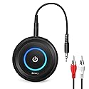 Golvery Bluetooth 5.3 Transmitter Receiver for TV/Airplane, 2 in 1 Wireless Flight Adapter, Support 2 Wireless Headphones, 3.5mm Aux Audio and RCA