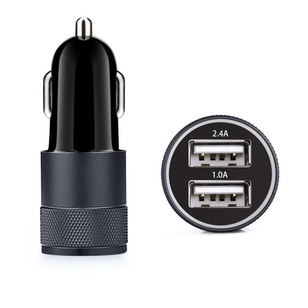 Car Charger,Sicodo 3.4A 2 Pack USB Smart Port Charger Compatible with iPhone 16 15 14 13 12 11 SE X 8 Pro, Pro Max, Plus, Samsung Galaxy S24 S23 S22
