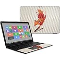 MightySkins Carbon Fiber Skin for HP 17T Laptop 17.3" (2017) - Vulpes Fox | Protective, Durable Textured Carbon Fiber Finish | Easy to Apply, Remove…