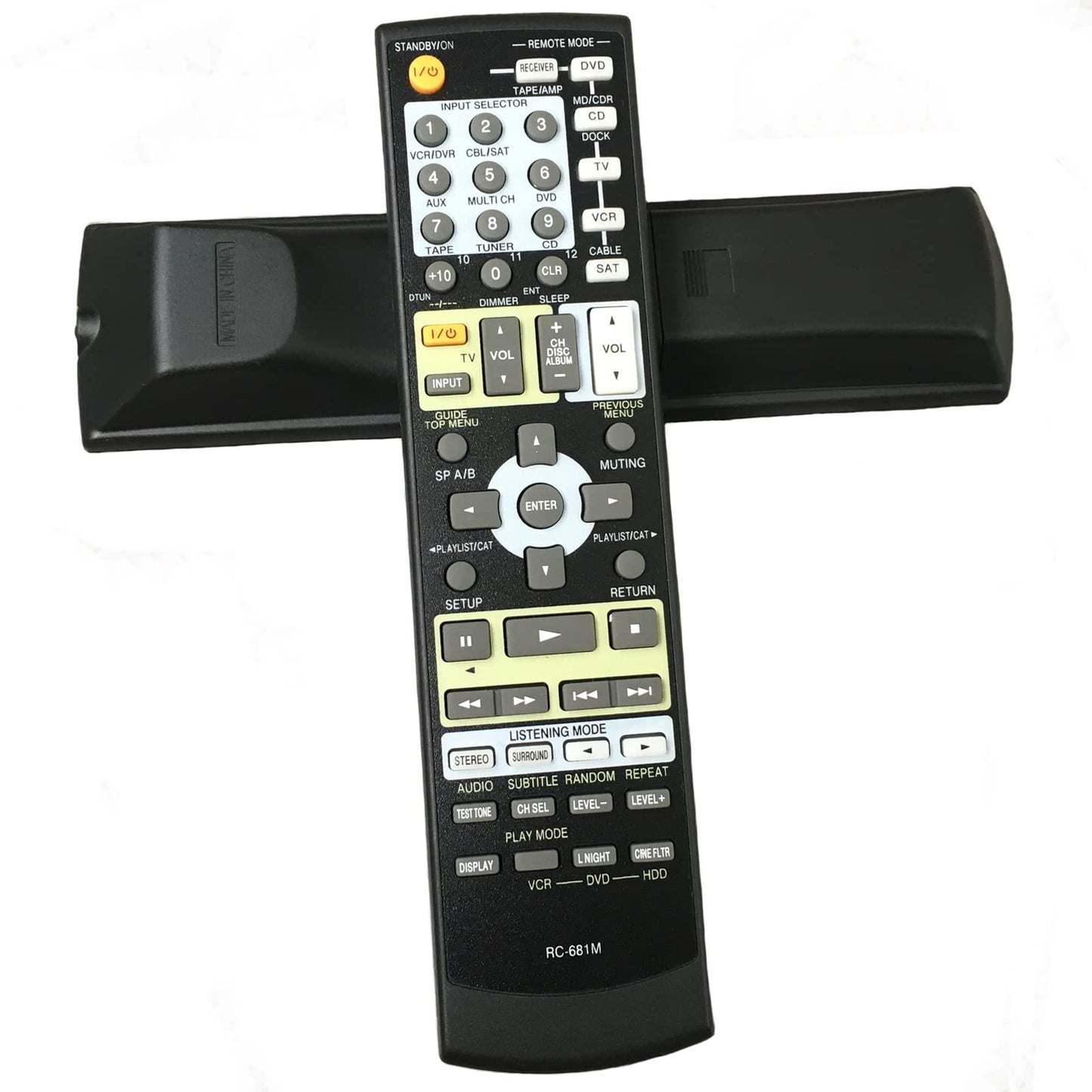 RC-681M Replacement Remote Control for Onyko DVD CD TV VCR AV Receiver sub rc-645s, rc-682m,rc-608m, rc-646s,rc-651m Controller